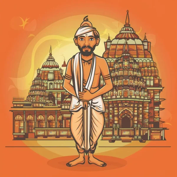 pandit at ram mandir