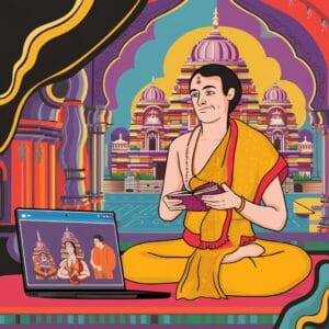 pandit doing puja in ayodhya
