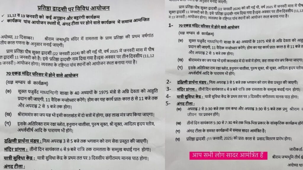 Ram Mandir Event invited